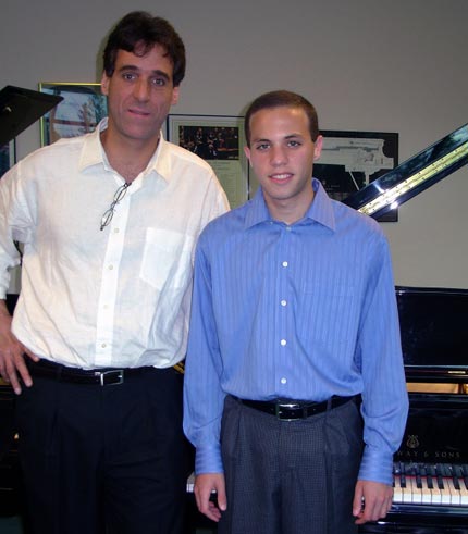 Director Steven Bianchi with student Eitan Fischer